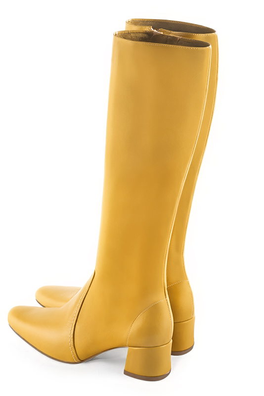 Mustard knee outlet high boots